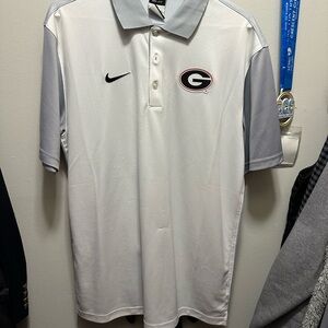 Nike White Georgia Polo
